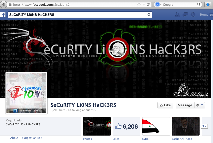Secur!ty Lions Facebook Page
