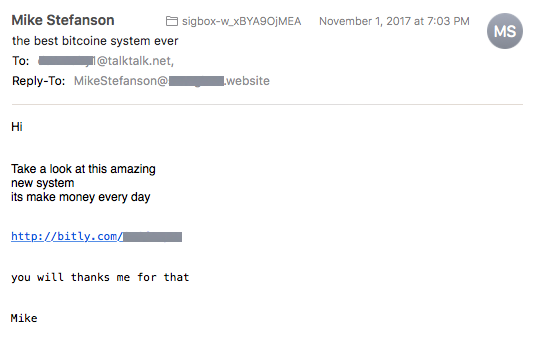Binary Options Spam
