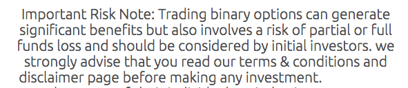 Binary Options Fine Print